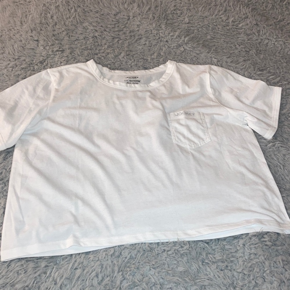 Jockey white crop top with pocket